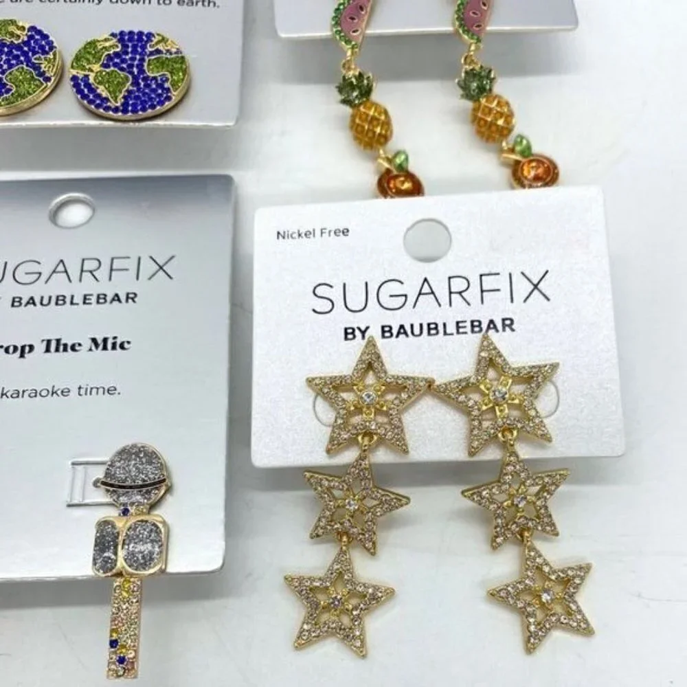 Sugarfix By Baublebar 9 Piece Earrings Lot New